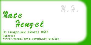 mate henzel business card